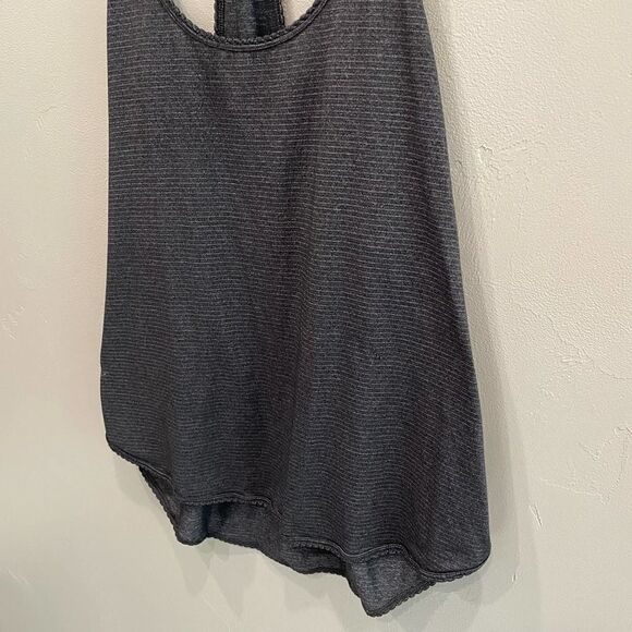 Lululemon Dark Heather Gray Stripe Racerback Tank Top - Picture 3 of 9